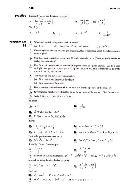 Saxon Algebra 1 (3rd edition) Text