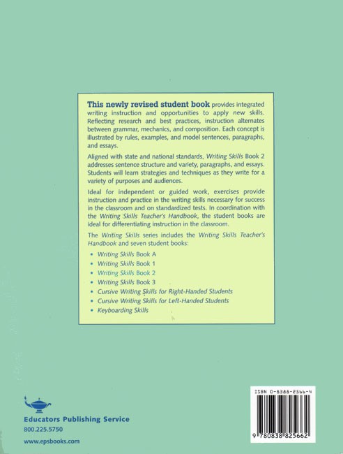 Writing Skills Book 2,  Grades 7-8