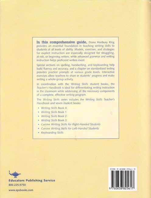 Writing Skills Teacher's Handbook, Grades 3-12