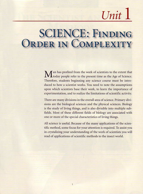 Biology - A Search for Order Text