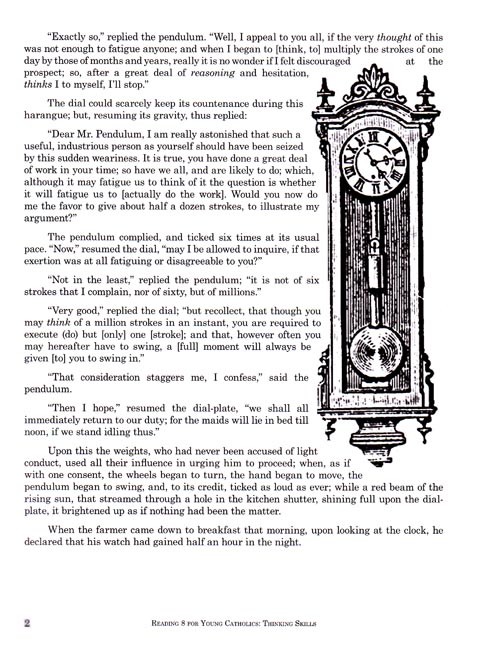 Reading 8 for Young Catholics Thinking Skills (key in book)