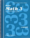 Saxon Math 3 Teacher's Manual Saxon Math 3 Teacher's Manual