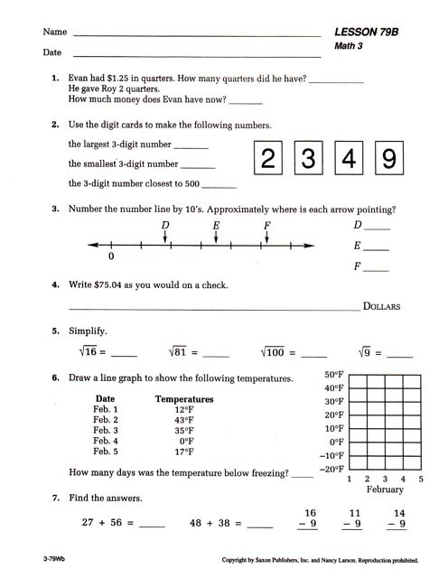 Saxon Math 3 Teacher's Manual