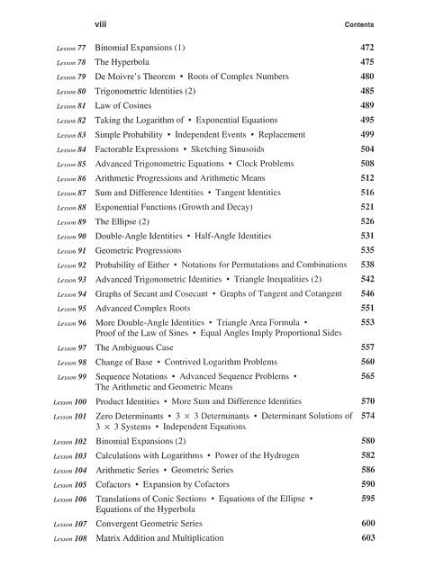 Saxon Advanced Math (2nd edition) Text