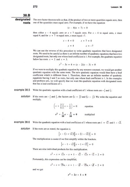 Saxon Advanced Math (2nd edition) Text
