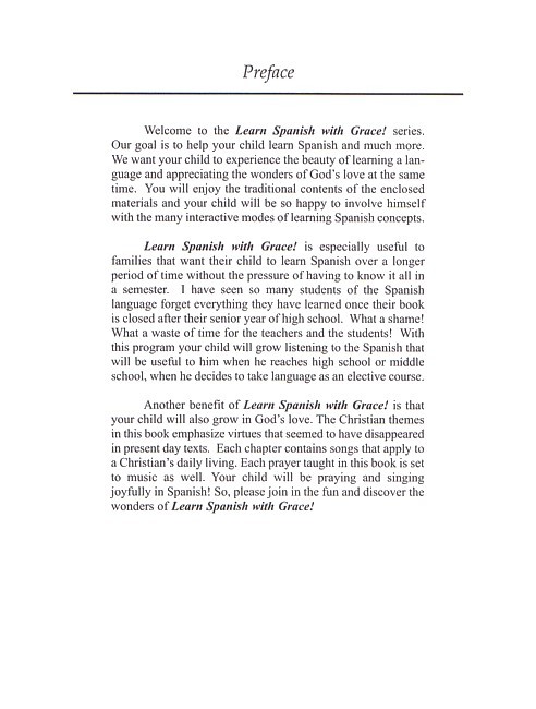 Learn Spanish with Grace (Grades 2-8)