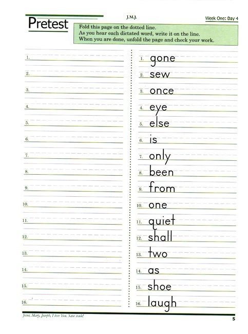 Spelling 3 for Young Catholics (key in book)