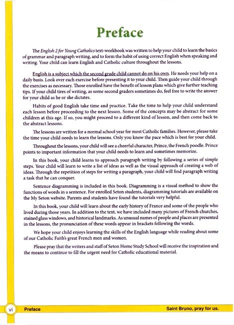 English 2 for Young Catholics (key in book)