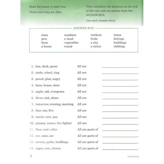 Reading/Thinking Skills Level C
