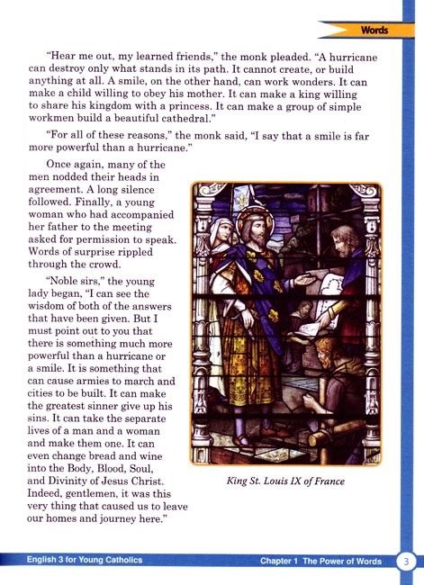 English 3 for Young Catholics (key in book)