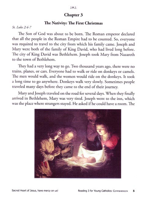 Reading 3 for Young Catholics Comprehension (key in book)