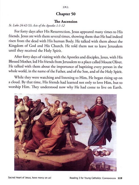 Reading 3 for Young Catholics Comprehension (key in book)