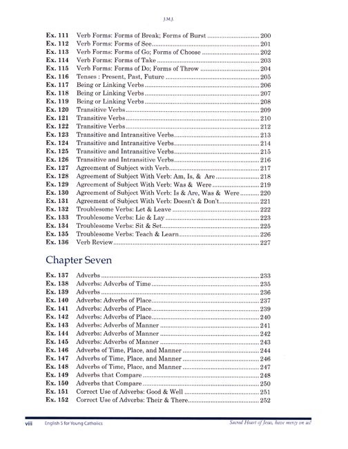 English 5 for Young Catholics (key in book)