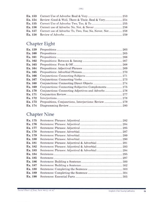 English 5 for Young Catholics (key in book)