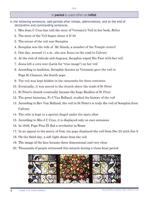 English 5 for Young Catholics (key in book)