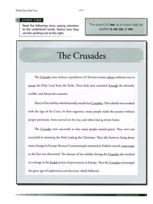 Spelling 6 for Young Catholics  (key in book)