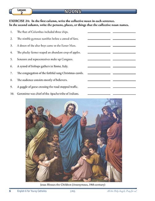 English 6 for Young Catholics (key in book)