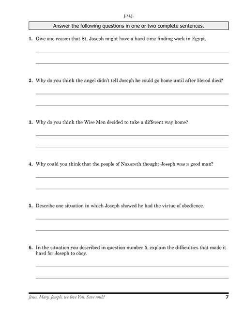 Reading 4 for Young Catholics Thinking Skills (key in book)